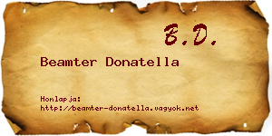 Beamter Donatella névjegykártya